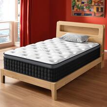 DreamFit Premium Colchón Individual│Matrimonial│Queen Size, Colchon Soporte Ortopedico,Colchones Espuma de Alta Densidad Memory Foam Híbrido Resortes En Caja,Resorte lumbar reforzado,Soporte Ergonomico De Zonificacion,Diseño Europeo,Con Anti Movimiento|Antiácaros|Hipoalergénico|Antihumedad,Certificado CertiPUR-US®,Lujo y Confort - Blanco y Negro - Ver 15