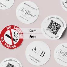 4-26cm Customized QR Code Stickers, Personalized Stickers With QR Code And Text, Suitable For Business Social, Party Gifts, Restaurants, Cafes, Ideal Packaging Labels For Merchants, Customized Business Social QR Code Stickers - Round - View 9
