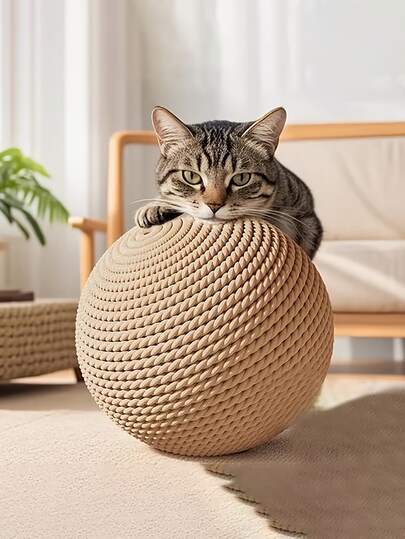 Large Natural Diatomite Cat Toy Ball, Indoor & Outdoor Self-Entertainment Toy, Suitable For Medium To Large Cats, Ideal Gift For Christmas, Halloween, National Cat Day
