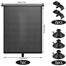 1pack Car Side Window Sun Shade Retractable Sun Blocker Blocks UV & Heat Temporary Universal Car Side Window Shade For Most Sedans SUVs Trucks &RVs Home Office Bedroom Living Room No Drilling Installation - Outlet Payment - View 15