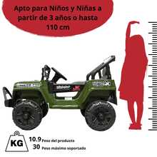 Joykoo Camioneta Montable Electrica para Niños Control Remoto 12v - Verde - Ver 6