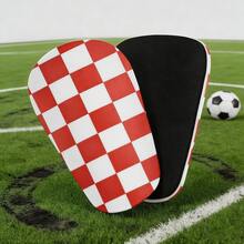 1双不对称马赛克图案足球护腿板，加厚底层，紧贴小腿，穿着舒适 - 彩色 - 查看 8