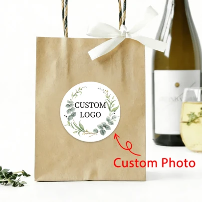 [Custom] 48/96/192/384/798pcs Custom Stickers/Logo Stickers/Wedding Stickers/Design Your Own Stickers/Personalized Stickers/Customized Stickers, Custom Seal Stickers For Bags, Suitable For Weddings, Birthdays And Christenings