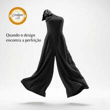 Women's Long Jumpsuit, Pantaloons With Elastic Back And Padded For All Occasions - 黑色 - 查看 7
