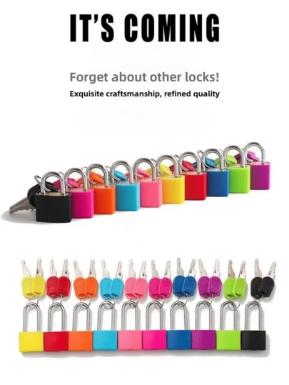 10pcs 23mm Colorful Shell Small Copper Locks, Zinc Alloy Cabinet, Suitcase, Diary Locks, Plastic Colorful Locks For Home, Dorm, Student Use
