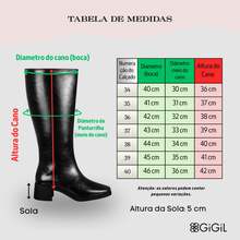 Women's High-Top Boot With Smooth Square Toe And Medium Block Heel - Classic, Comfortable, And Elegant - GiGiL - màu đen - Xem 6