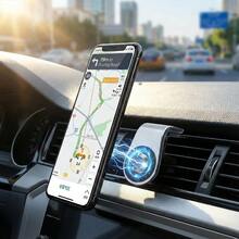 Giá đỡ điện thoại trên ô tô, nam châm mạnh, thiết kế kẹp vào cửa gió, tương thích với mọi dòng xe, chắc chắn không rung lắc, vật dụng thiết yếu cho gia đình khi đi du lịch. - A - Xem 3