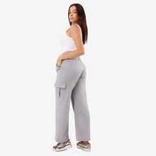 Women's Cargo Pants With Pockets Winter Drawstring Sweatpants - 灰色 - 查看 9