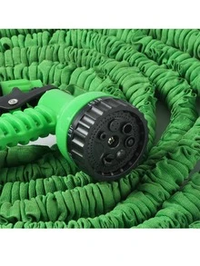High Pressure Water Gun, Suitable For Car Washing And Gardening, Adjustable Nozzle, 7 Spray Patterns, Durable Plastic Material, With Soft Expandable Hose. This Manual Car Washing And Gardening Watering Tool Requires No Power Or Battery, Made Of Durable Plastic. - View 5