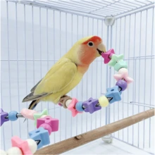 Parrot Chewing Toy, Acrylic Colorful Bird Cage Decor, Small Parrot Beak Grinding Stress Relief U-Shaped Perch DIY Stand, Suitable For Lovebirds, Cockatiel, Parrotlets, Conures - View 6