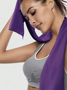 Box Packed Quick Drying Sports Towel, Unisex, Portable Outdoor Cooling Towel, Machine Washable, Suitable For Camping, Yoga, Running, Hiking, Gym And Travel. Camping Essential, Provides Instant Cooling, Travel Cooling Towel, Cooling Gym Towel, Absorbent Towel, Fast Cooling Ice Silk Towel, Cooling Running Towel, Packaged In A Box. - Multicolor - View 3