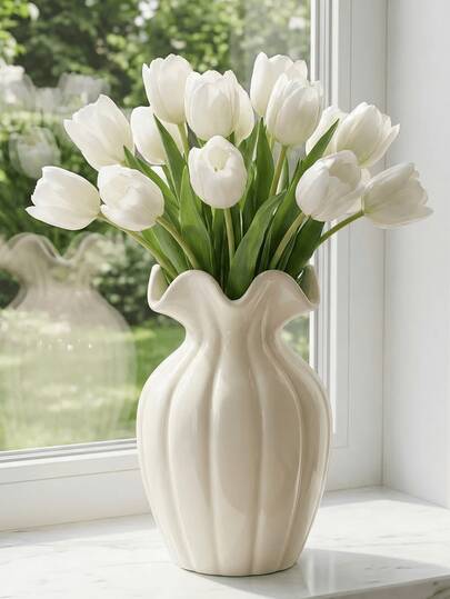 1pc Handmade Resin Flower Vase - Vintage Decor, Suitable For Living Room And Soft Furnishing | Home Decor, Room Decor, Boho Style Decor, Desktop Decoration, Unique Gift, Wedding Decor, Resin Decoration