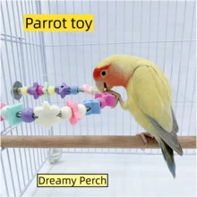 Parrot Chewing Toy, Acrylic Colorful Bird Cage Decor, Small Parrot Beak Grinding Stress Relief U-Shaped Perch DIY Stand, Suitable For Lovebirds, Cockatiel, Parrotlets, Conures - View 2