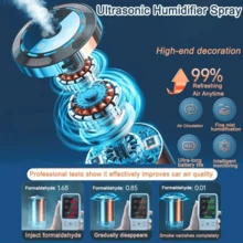 Smart Car Air Freshener Diffuser With Dynamic Light Show And Starry Sky Top Mode, Natural French Fragrance Oils/Perfume, Adjustable Fragrance Concentration, Long-Lasting Freshness, Cologne Scent, The Ideal Gift For Car Enthusiasts - Aroma Diffuser + 3 Bottles Of Marine Perfume - View 7