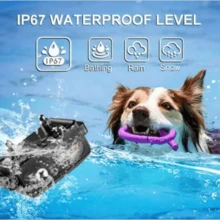 PaiPaitek 1000M 適用於所有尺寸狗狗的訓練項圈，IP67 防水電動防吠項圈，可充電式狗狗電擊項圈 - 彩色 - 查看 5