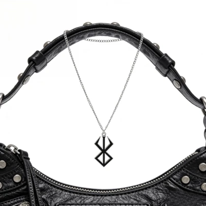 Symbol Pendant Necklace, Vintage Gothic Stainless Steel Chain Necklace For Men Women, Streetwear Jewelry