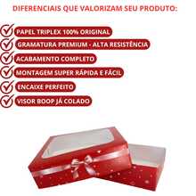 20 Sweet Gift Boxes With Display - 15x15x4 Cm - Kit 20 Units - 紅色 - 查看 2