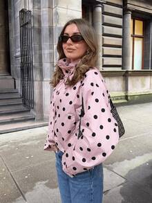 GDDYIN 2026新款粉黑波点休闲外套 春季款 - 粉色 - 查看 4