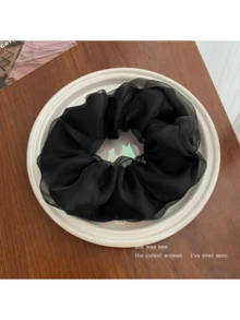 Eugen Yarn Hair Rope Simple Hair Scrunchies New High-End Hair Accessory Women's Hair Accessory Super Fairy Solid Color Mesh Simple Forest Style Hair Scrunchies High-End Feeling Tie Hair Scrunchies Elegant Versatile Hair Rope Hair Accessory Ponytail Holders Scrunchy,Summer,Holiday,Travel - Multicolor - View 7