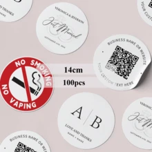 4-26cm Customized QR Code Stickers, Personalized Stickers With QR Code And Text, Suitable For Business Social, Party Gifts, Restaurants, Cafes, Ideal Packaging Labels For Merchants, Customized Business Social QR Code Stickers - Round - View 24