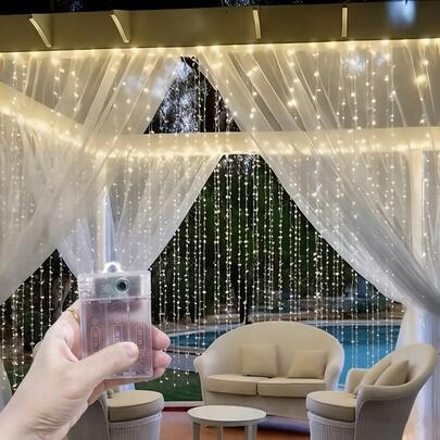Dây đèn LED chạy bằng pin, 8 chế độ màu, có thể chọn màu, dùng để trang trí sân vườn, ngày lễ, tiệc sinh nhật, hiên nhà, Giáng sinh, Halloween, vòng hoa cổ tích, trong nhà và ngoài trời, đám cưới, phòng lãng mạn, cắm trại.