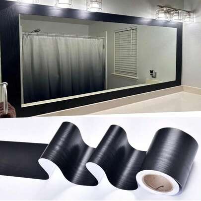 1 Rolle 5m x 10cm Abziehbarer Holzmaserung Aufkleber mit selbstklebender Rückseite - perfekt für Türrahmen Kanten, Sockelleisten und Fußböden