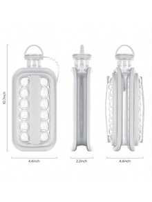 2-In-1 Foldable Cube Ice Cube Tray, Grid Design Silicone Ice Cube Mold, Suitable For Home, Travel, Graduation Season Ice Cube Supplies - Multicolor - View 7