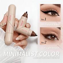 Rotating Eyeliner Stamp Pen – Dual-Head Design With Wing Stamp, Beginner-Friendly, Quick-Dry, Long-Lasting, Smudge-Resistant For Easy Cat Eye And Sharp Winged Lines, Suitable For All-Day Makeup Wear, Thanksgiving Hostess Gifts, Christmas Gifts - 黑色 - 查看 10