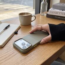 DECOPHONE 灰色纹理 MagSafe 手机壳，TPU+PC 防摔超薄保护壳，精准开孔，优质材料，兼容 Apple 17 - 灰色 - 查看 1