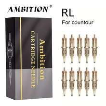 20pcs Ambition Premium Sterile Disposable Tattoo Needles, Round Shape, Suitable For Tattoo Machines And Permanent Makeup - Gold - View 36