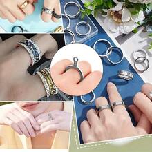 KLONKEE 4/2/1 Piece Ring Sizer Tool Set, US-UK 4-In-1 Alloy Measuring Rod - US/UK/EU Ring Size - 0-17 US Finger Size Measure Tape With Axis And Ring Size Scale, Suitable For Jewelry Size Measurement - Multicolor - View 7