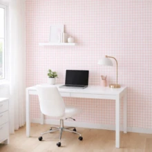 Self-Adhesive Checkered Wallpaper For Living Room, Bedroom, Home Decor. - 粉紅色格子 - 查看 5