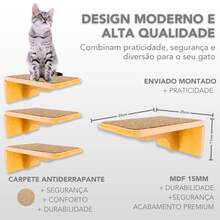 Cat Shelf Kit Size M 4pcs Already Assembled Sturdy - Mocha Brown - View 2
