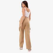 Women's Cargo Pants With Pockets Winter Drawstring Sweatpants - Beige - View 4