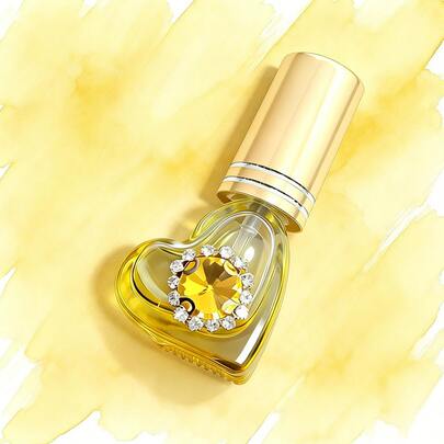 زجاجة عطر زجاجية ذهبية اللون، مزينة بأحجار كريمة ذهبية وأحجار صغيرة حول الزجاجة، يمكن ملؤها بمرذاذ زجاجي، موزع عطر للسفر، حاوية عينات، متينة وغير قابلة للكسر، عنصر سفر أساسي، هدية مثالية للنساء، مناسبة لعيد الفصح وعيد الأم والمناسبات العطلات