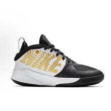 Giày bóng rổ cổ cao Nike Team Hustle D 9 thoải mái và đa năng, có các màu đen, trắng và vàng. - Trắng/Đen/Vàng - Xem 3