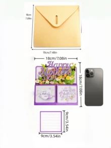 一套3D立体贺卡，适用于母亲节、生日、节日、感恩节、美好祝愿和留言，包含1张卡片。 - 查看 7