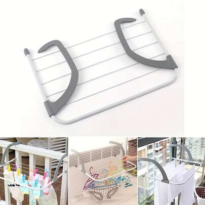 Giá phơi quần áo gấp gọn có thể điều chỉnh, nhẹ, có thể thu gọn, treo được trên ban công, cửa sổ để phơi quần áo, tất, cây cảnh, khăn tắm, thích hợp cho ban công, lò sưởi, bệ cửa sổ, lưu trữ đồ dùng ban công, bền và tiện lợi, dung tích lớn, thích hợp làm phụ kiện ban công, phụ kiện giá phơi đồ, lưu trữ đồ dùng phòng tắm, phụ kiện phòng ngủ, lưu trữ đồ dùng trong phòng, lưu trữ quần áo, lưu trữ trong tủ quần áo, đồ dùng giặt là, đồ dùng gia đình, lưu trữ đồ dùng ký túc xá, quà tặng thiết thực.