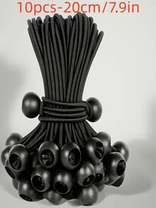 10/20/50个装户外露营帐篷固定弹力绳塑料球高弹力绳捆绑弹力球，蹦床沙滩网弹力绳带 - 彩色 - 查看 13