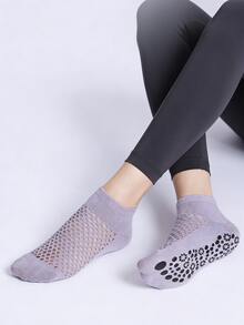 1/2/3 đôi tất yoga lưới dành cho nữ, mỏng, thoáng khí, khoét lỗ, cổ thấp, chống trơn trượt, thích hợp cho yoga, pilates, ba lê và mặc hàng ngày vào mùa hè. - Nhiều màu - Xem 5