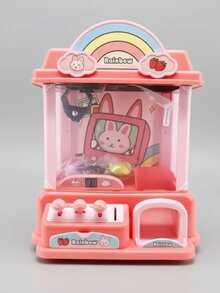Mini Claw Machine For Kids With Music, Interactive Game With Plush Toys Included - Pink - View 4