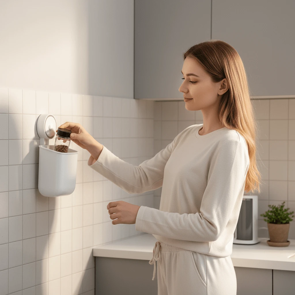 1 cái Giá treo tường đa năng Dopamine đựng bàn chải đánh răng và đũa, đồ dùng nhỏ, kệ nhà bếp và phòng tắm.