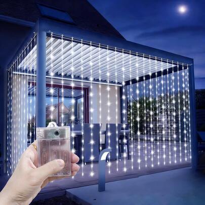 4-Color Selectable Wedding Party Decoration String Lights, Romantic Atmosphere Room Decor, Camping Decor, Home Lighting, Holiday Lights, Fairy Wreath String Lights, Bedroom Living Room Decor, Indoor Outdoor Decor, 8 Modes Battery Box Curtain Lights, Patio Decor, Valentine's Day Decor, Bedroom Window Curtain Lights, Yard Decor, Room Decor Lighting String, Christmas Halloween Colorful Lights, Garden Decor, Holiday Lighting Decor, Birthday Party Decoration Lights