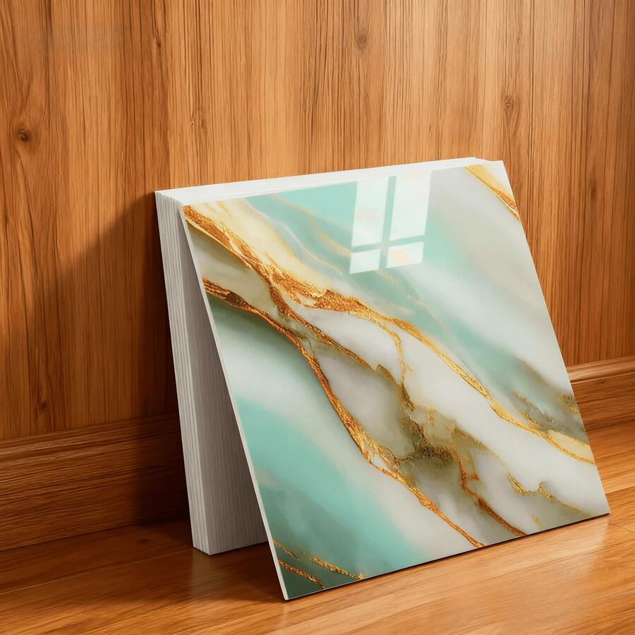 50pcs/100pcs Seasonal Pattern Self-Adhesive Wall Stickers, Vinyl DIY Tile Decals For Kitchen, Bathroom, Living Room Wall Renovation - 100 Pieces - View 1