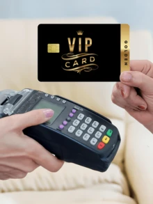 1pc Gold VIP Exclusive Credit Card Sticker, Gold/Platinum Birthday Gift, PVC Material Anti-Fingerprint Durable Scratch-Resistant, Suitable For Men, Women, Couples, Decor For Debit/Credit Cards, Student ID Cards - Type a - View 3