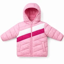 Premium Waterproof Children's Puffer Jacket - Pink - View 3