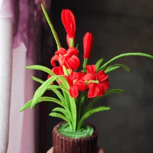 100支/包 2毫米人造花蕊，家居花艺装饰，手工仿真花粉，珍珠粉，适用于圣诞节、婚礼花艺布置、剪贴簿和婚礼装饰 - 彩色 - 查看 6