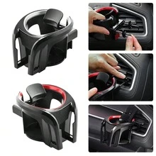 Soporte para taza de coche multifunción, soporte ajustable para taza y teléfono de la rejilla de ventilación, se adapta a teléfonos de hasta 7.2 pulgadas y botellas de 7.5 cm, operación con una sola mano - Soporte para teléfono - Ver 6