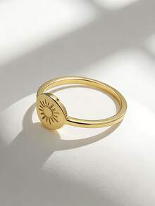 Charm-In Sunburst Sign 18K Gold Plated Ring | Dainty Celestial Fashion Ring For Women | Perfect For Summer Outfits & Daily Wear - Gold - View 6
