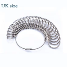 KLONKEE 4/2/1 Piece Ring Sizer Tool Set, US-UK 4-In-1 Alloy Measuring Rod - US/UK/EU Ring Size - 0-17 US Finger Size Measure Tape With Axis And Ring Size Scale, Suitable For Jewelry Size Measurement - Multicolor - View 8